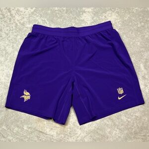 NIKE DRI-FIT ON THE FIELD MINNESOTA VIKINGS SIDELINE PRACTICE SHORTS